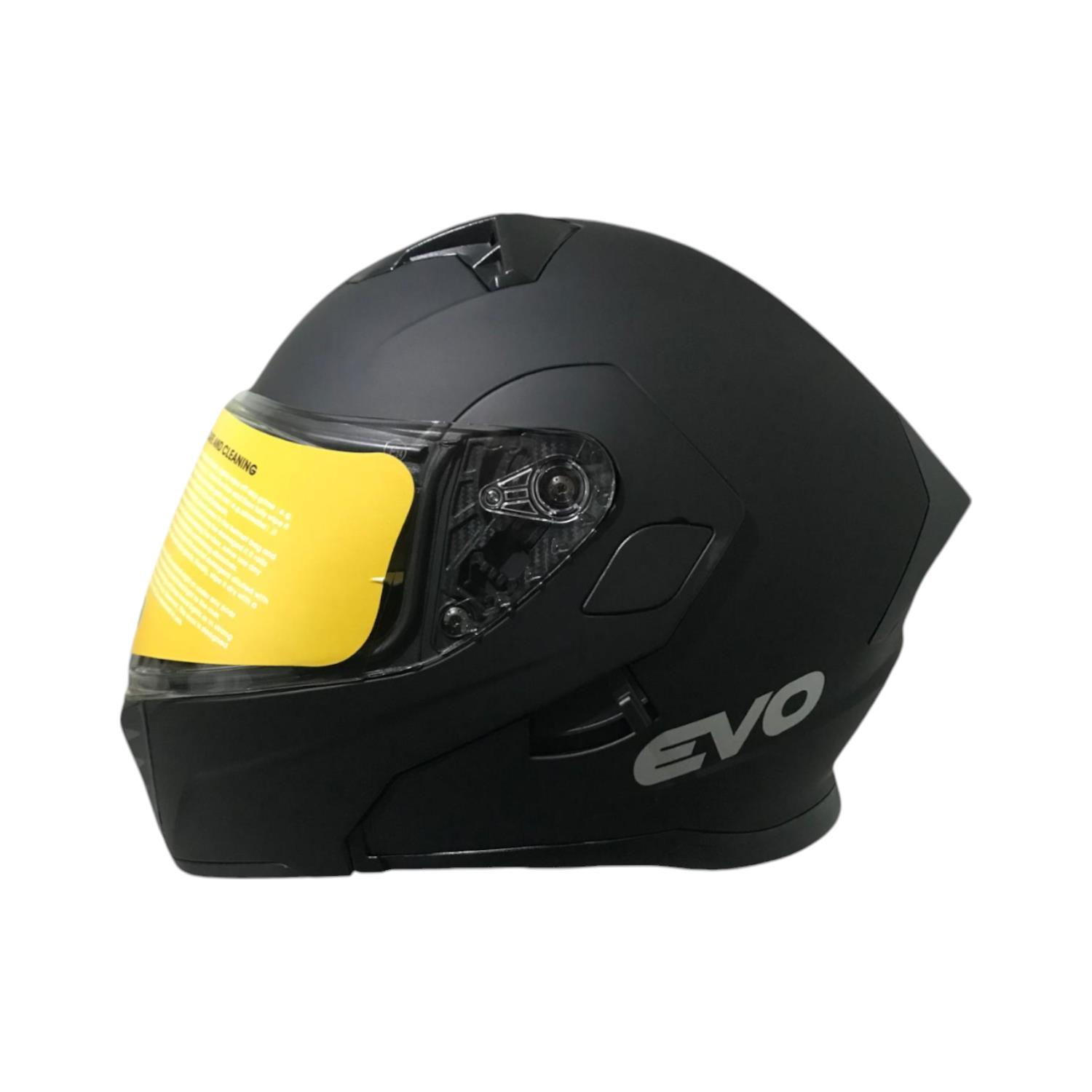 EVO906 ÇENEDEN AÇILIR KASK VİZÖRLÜ MAT SİYAH #KN90601MS [S]