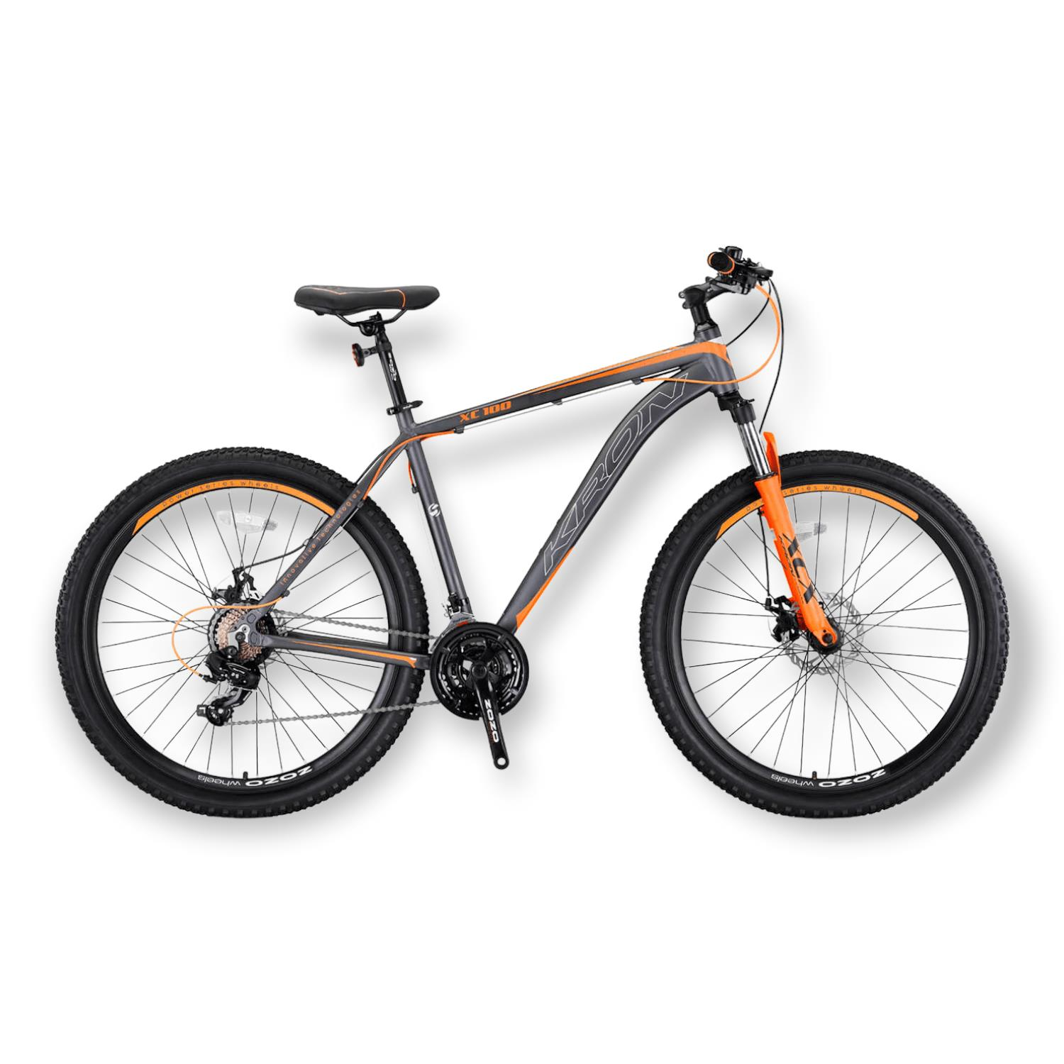 KRON XC 100 - 26'' MTB - 15' - 21 Vites - V.B. - Mat Füme-Gri/Turuncu #KRN22-208