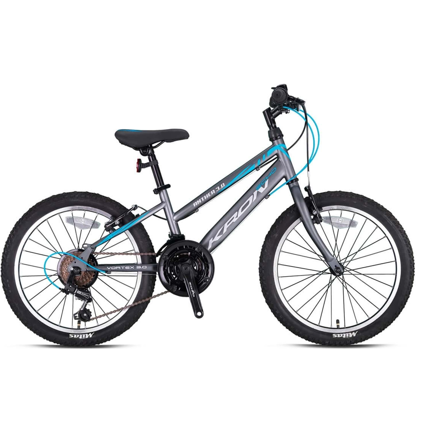 KRON ANTHEA 3.0 - 24'' MTB Lady - 13' - 21 Vites - V.B. - Mat Füme-Koyu Turkuaz/Gri #KRN21-535