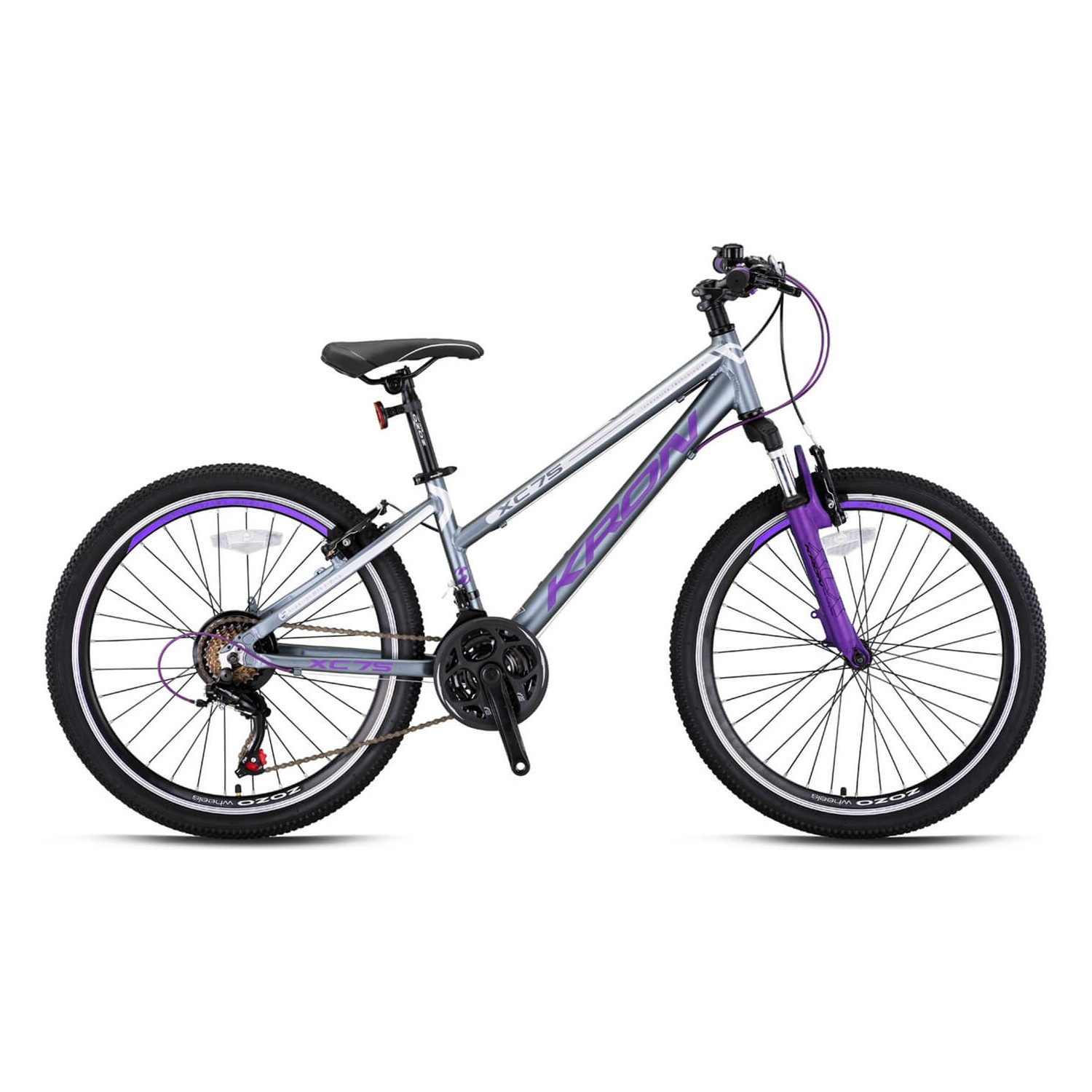 KRON XC 75 - 26'' MTB Lady - 16' - 21 Vites - V.B. - Mat Füme-Gri/Mor #KRN22-084