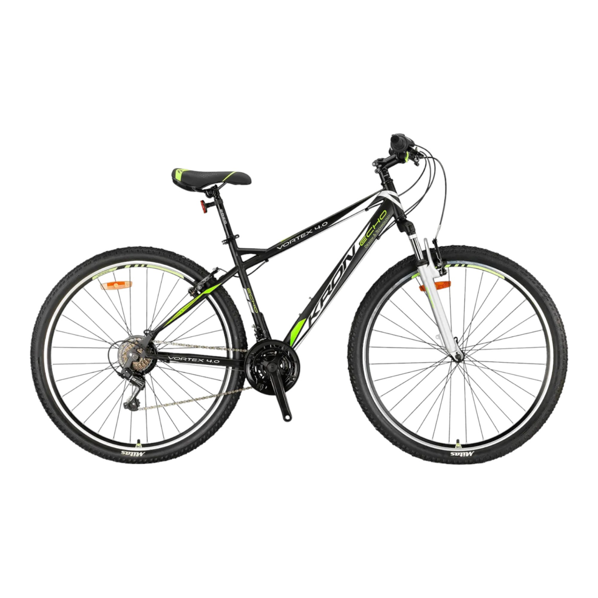 KRON VORTEX 4.0 - 29'' MTB - 16' - 21 Vites - V.B. - Mat Siyah-Neon Sarı/Gri  #KRN21-502