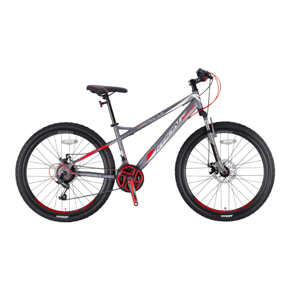 VORTEX 4.0 - 27.5'' MTB - 18' - 21 Vites - M.DISC - Mat Füme-Kırmızı/Gri