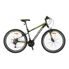 KRON VORTEX 4.0 - 27.5'' MTB - 16' - 21 Vites - M.DISC - Mat Siyah-Gri/Neon Sarı   #KRN23-034