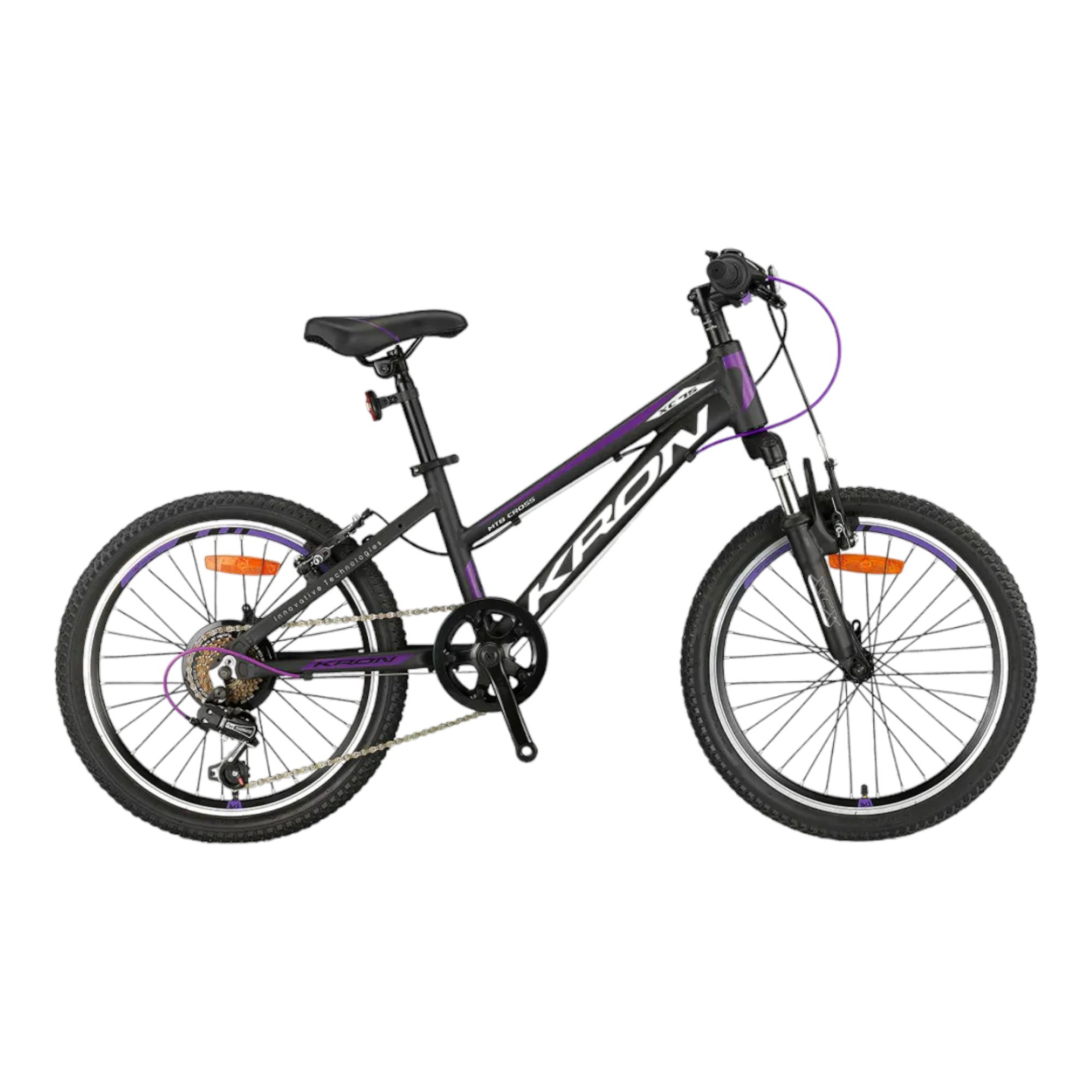 XC75 - 24'' MTB LADY - 13 - 21 VİTES - V.B - MAT SİYAH - GRİ/MOR #KRN24-012