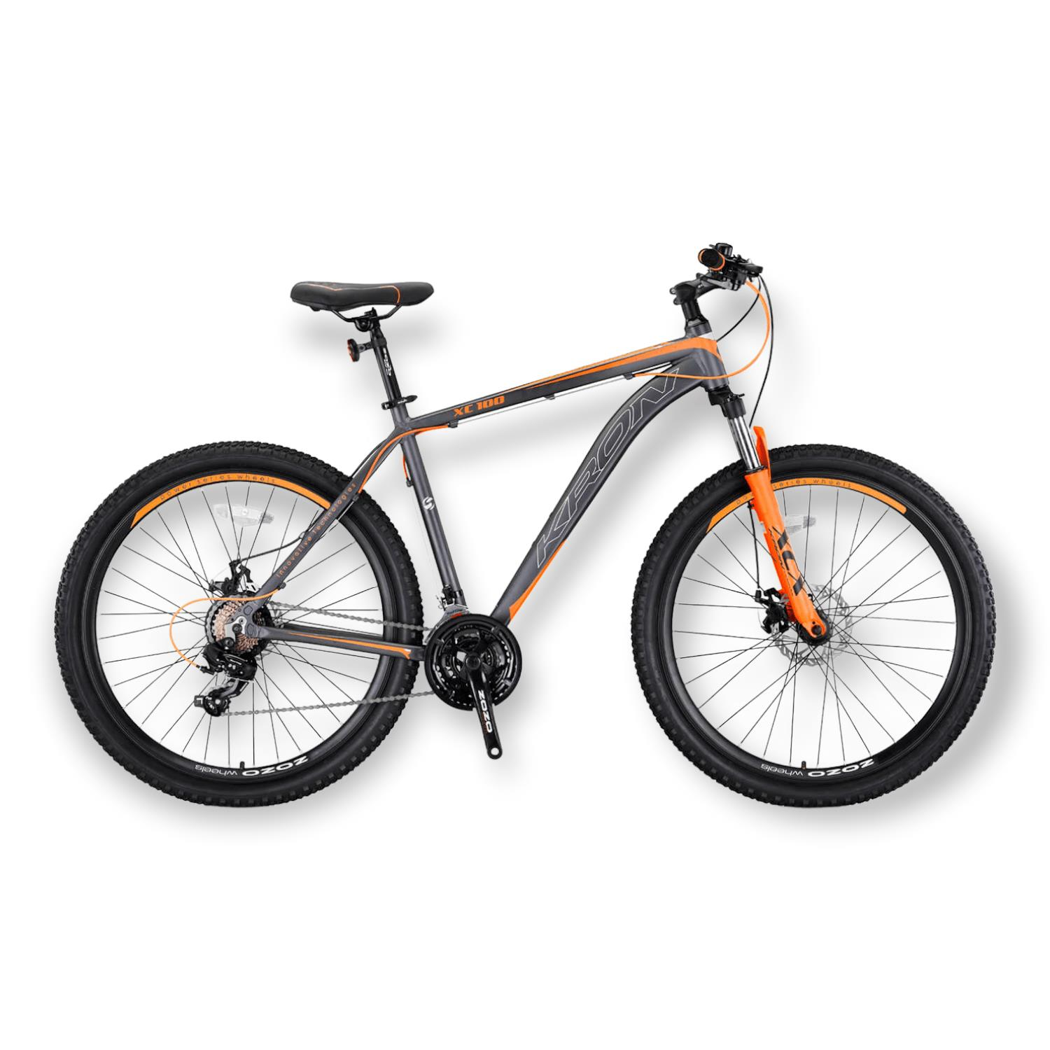 KRON XC 100 - 26'' MTB - 17' - 21 Vites - V.B. - Mat Füme-Gri/Turuncu #KRN22-212