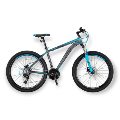 KRON XC 100 - 26'' MTB - 17' - 21 Vites - M.Dısc - Mat Füme-Gri/Mavi #KRN22-223