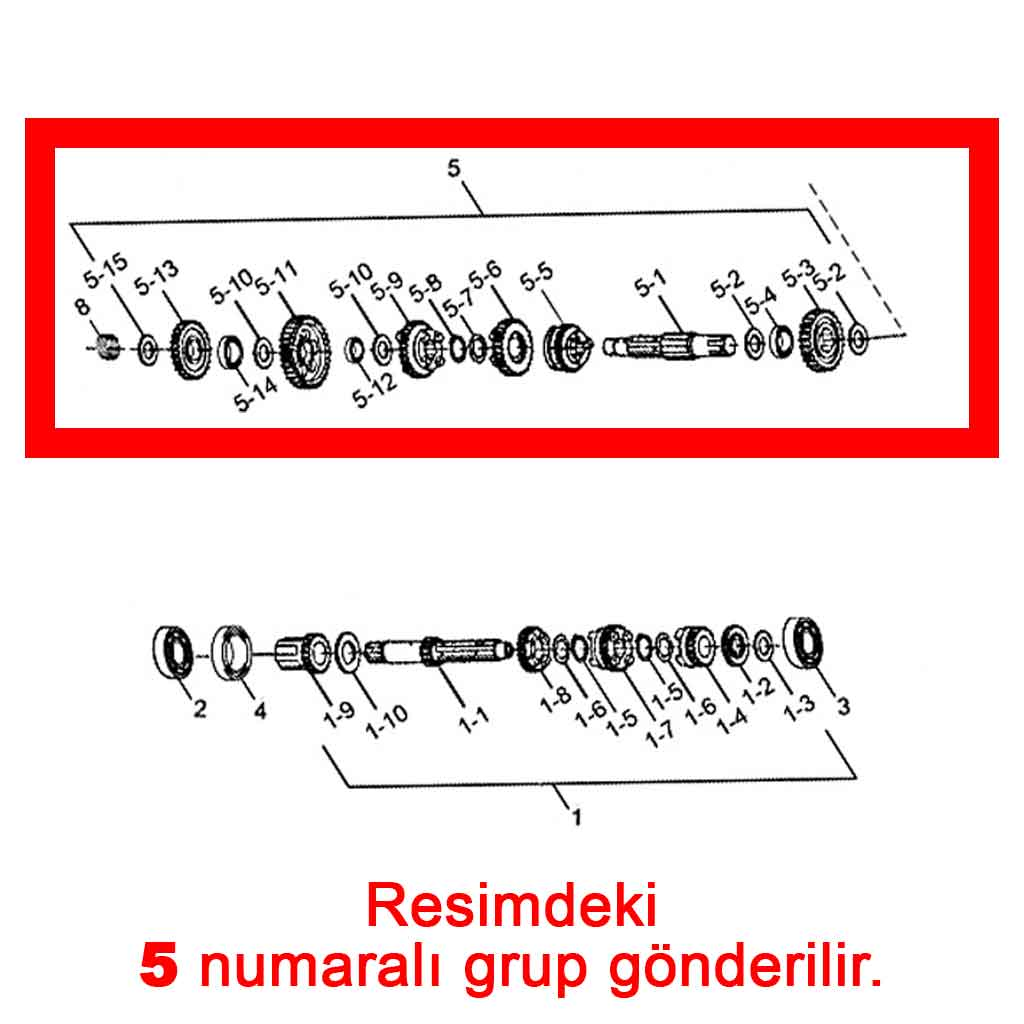 HAOJUE DA135S ŞAFT TAKIMI #24103H3E061H000