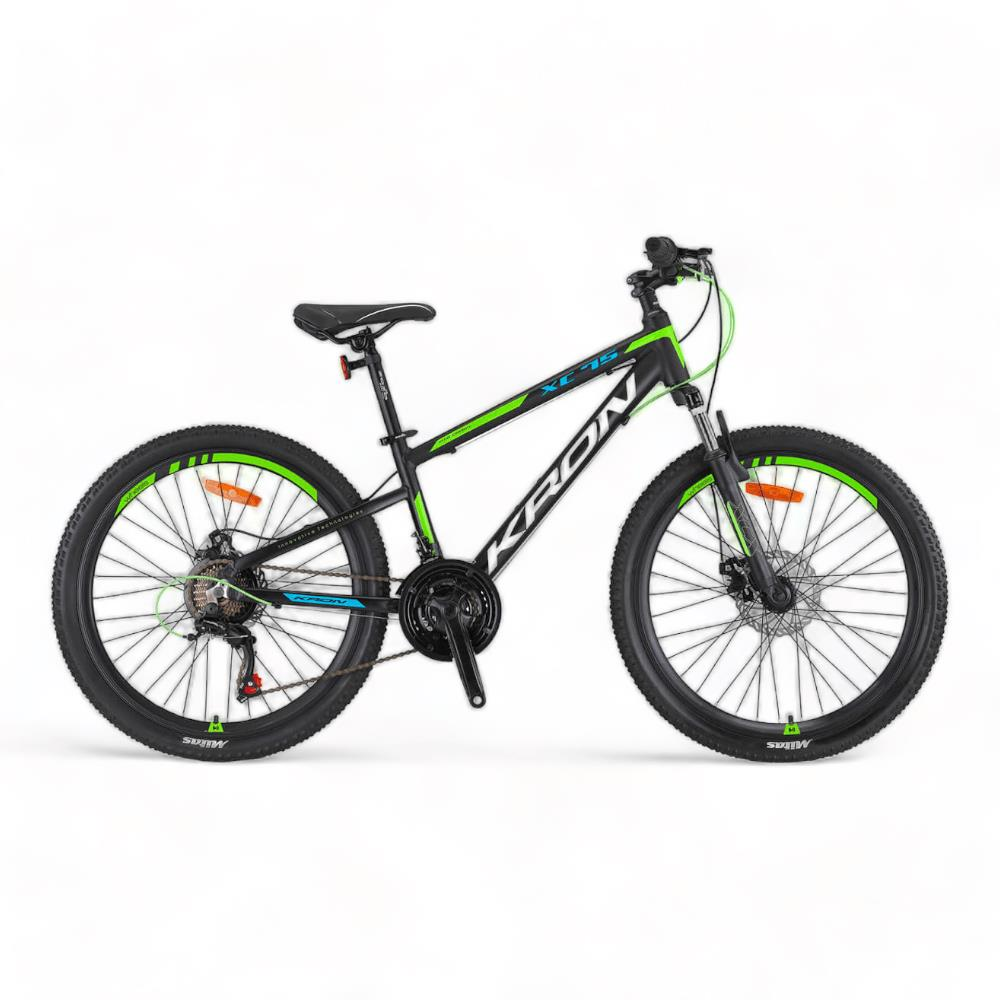 KRON XC 75 - 24'' MTB - 13' - 21 Vites - M.DISC - Mat Siyah-Yeşil/Beyaz/Mavi #KRN23-110